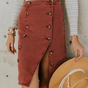 Mustard Seed Polly button skirt